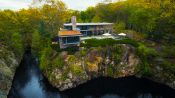 Inside A Mansion Built On The Edge Of An Abandoned Quarry