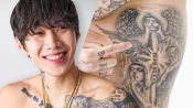 Jay Park Shows Off His Tattoos