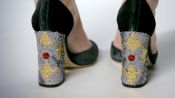 Dolce & Gabbana Green Velvet Heels