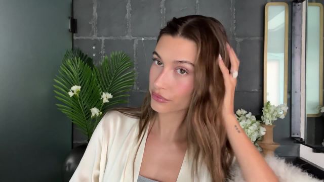 Watch Hailey Bieber Do Dewy Skin Care and Date-Night Makeup