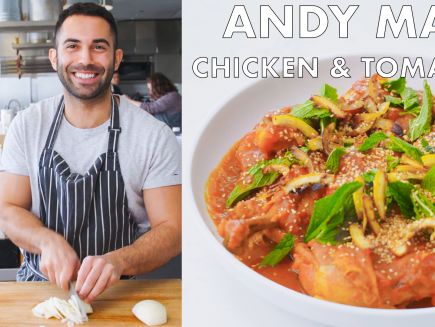 andy chicken tomato stew test kitchen bon bonappetit makes