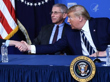 Watch 12 Times President Trump Shook Hands During the COVID-19 Outbreak