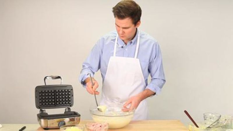 Watch Recipes From The Ba Test Kitchen Ham And Cheese Waffles