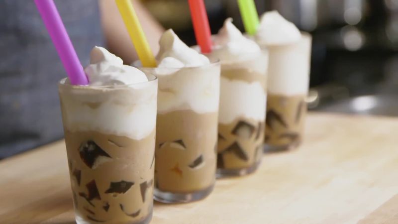 Watch Make StarbucksStyle Frozen Coffee Jelly at Home Epicurious Video CNE