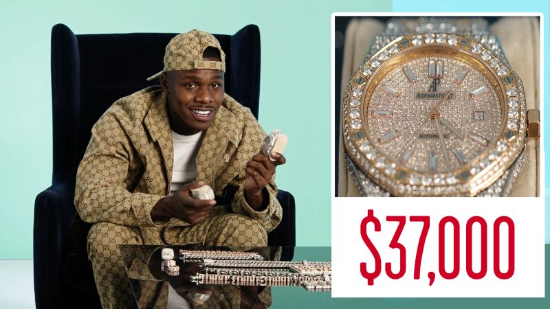 Watch On the Rocks | DaBaby Shows Off His Insane Jewelry Collection | GQ Video | CNE
