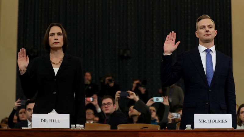 Watch Highlights From Fiona Hill And David Holmess Impeachment Hearing Testimonies The New