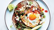 A Healthyish, Chile-Fried Egg Take on Breakfast Tacos