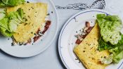 Omelet With Bacon, Mushrooms, and Ricotta