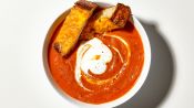 Creamy Tomato Soup with Cheesy Fry Bread