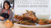Sohla Makes Red Lentil Zucchini Fritters
