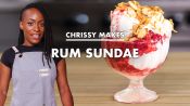 Chrissy Makes Rum Coconut Sundaes