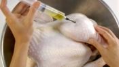 Poultry: Injecting a Turkey with Olive Oil