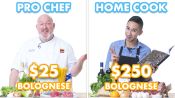 $250 vs $25 Pasta Bolognese: Pro Chef & Home Cook Swap Ingredients