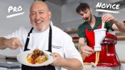 Pro Chef & Amateur Try to Make Spaghetti and Meatballs With No Recipe