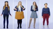 Women Sizes 0 Through 28 Try on the Same Sweater