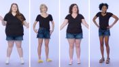 Women Sizes 0 Through 26 Try on the Same Pair of Jean Shorts