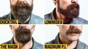 8 Facial Hair Styles on One Face, From Full Beard to Clean Shaven