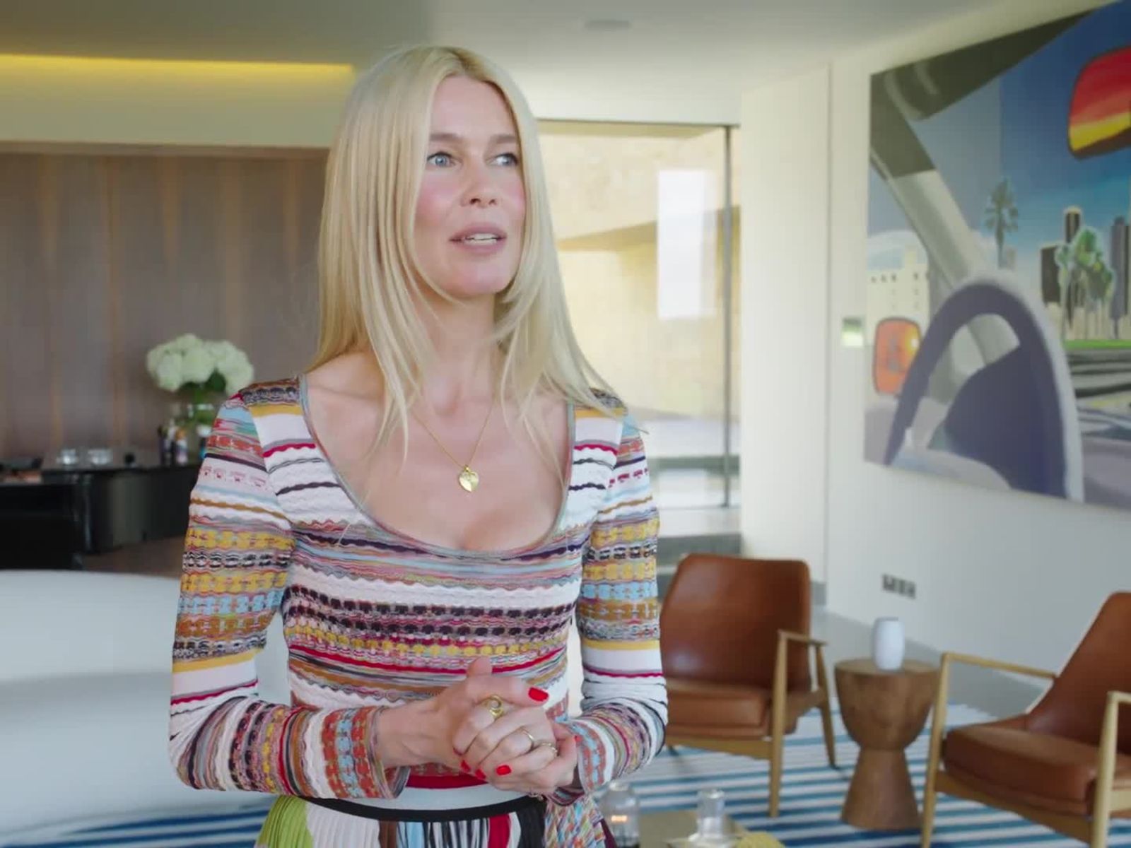 Claudia Schiffer’s Cotswolds Home Is Filled With Ceramics, Chocolate, and Lots of Chanel