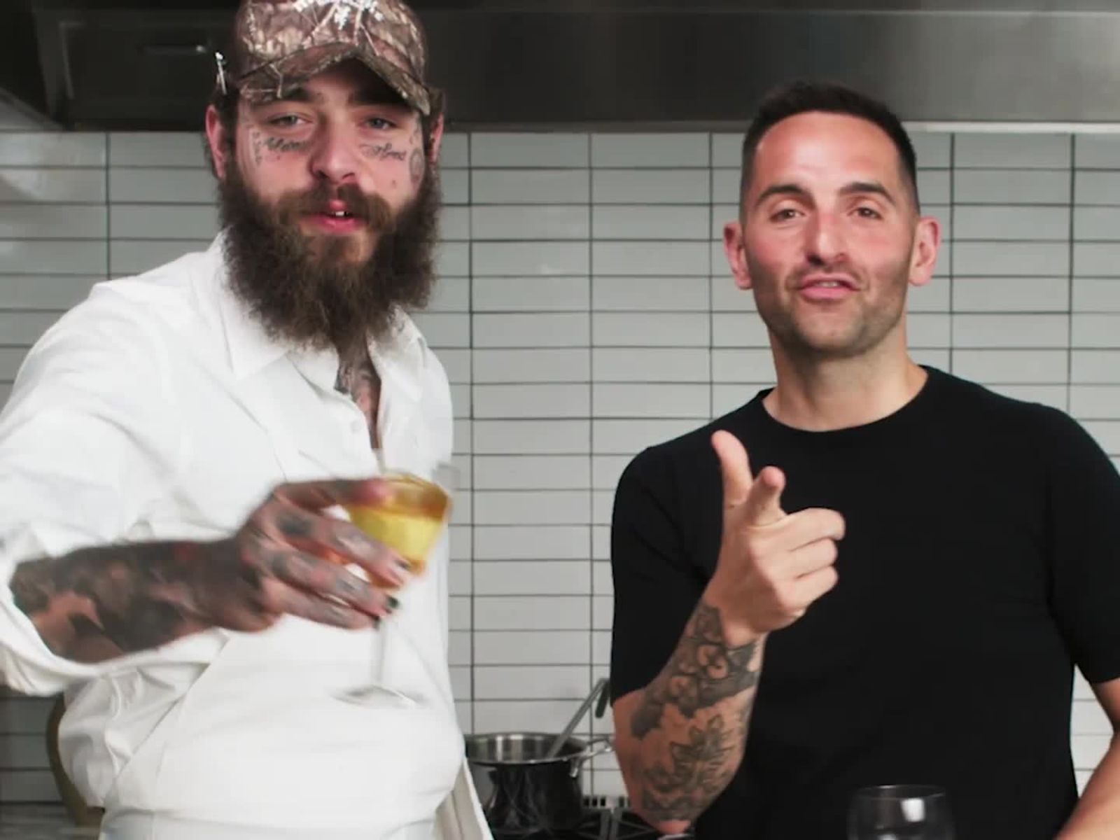 Post Malone and Mario Carbone Attempt to Make Fancy Mozzarella Sticks Together for Vogue