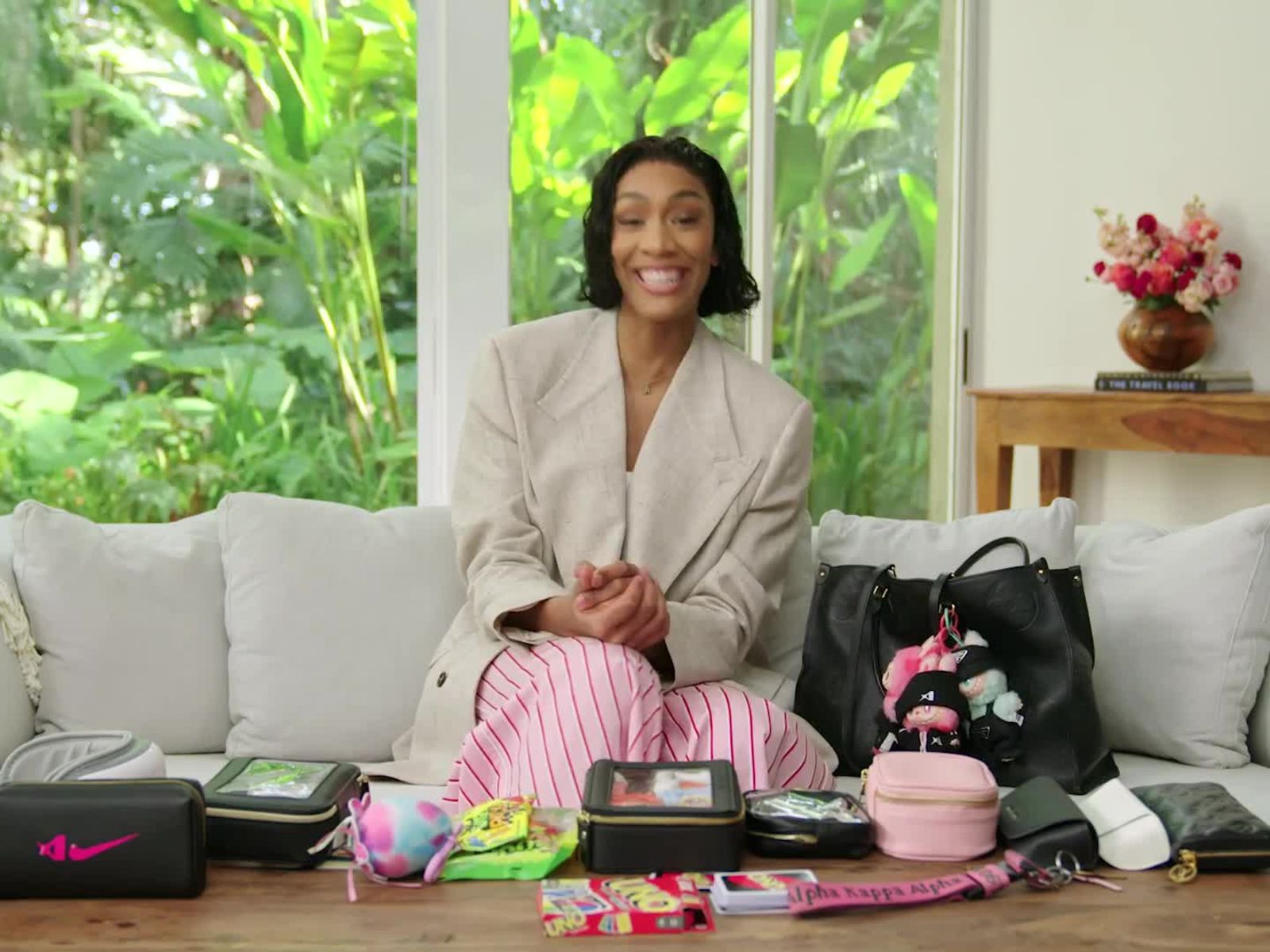 A’ja Wilson’s Bag Is Full of Squishmallows, Sour Patch Kids, and Sentimental Value