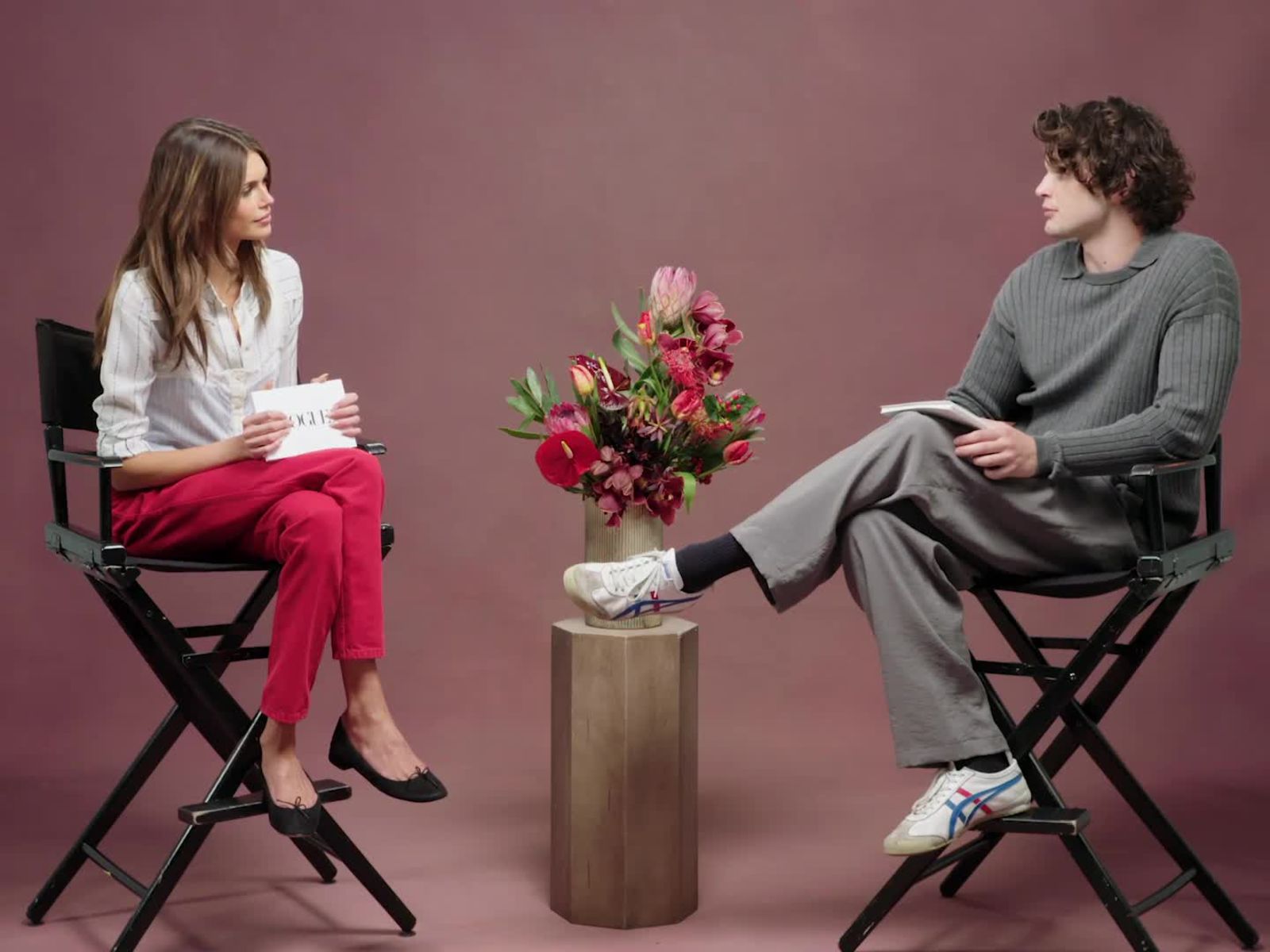 Kaia Gerber and Homer Gere Talk Secret Meme Accounts, Overhead Lighting, and Clowns in the Latest Off the Cuff