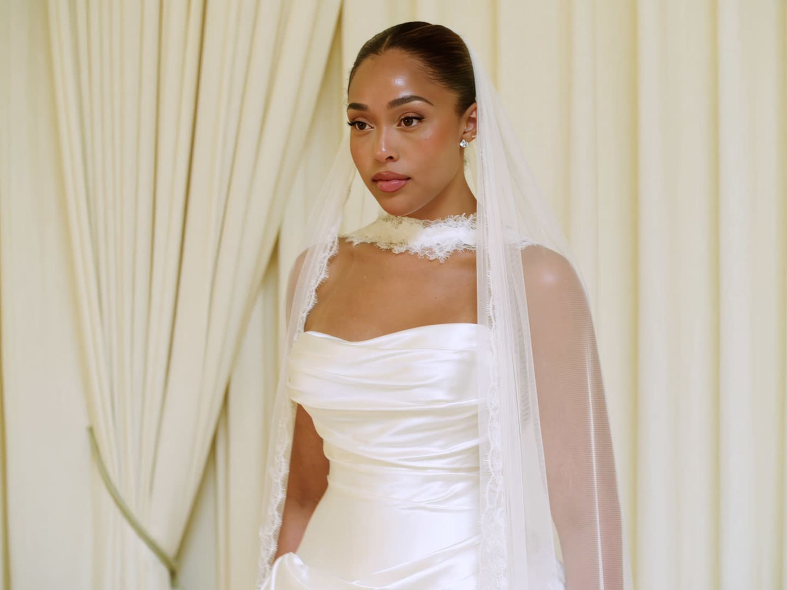 Inside Jordyn Woods’s Final Wedding Dress Fitting at Danielle Frankel in Los Angeles