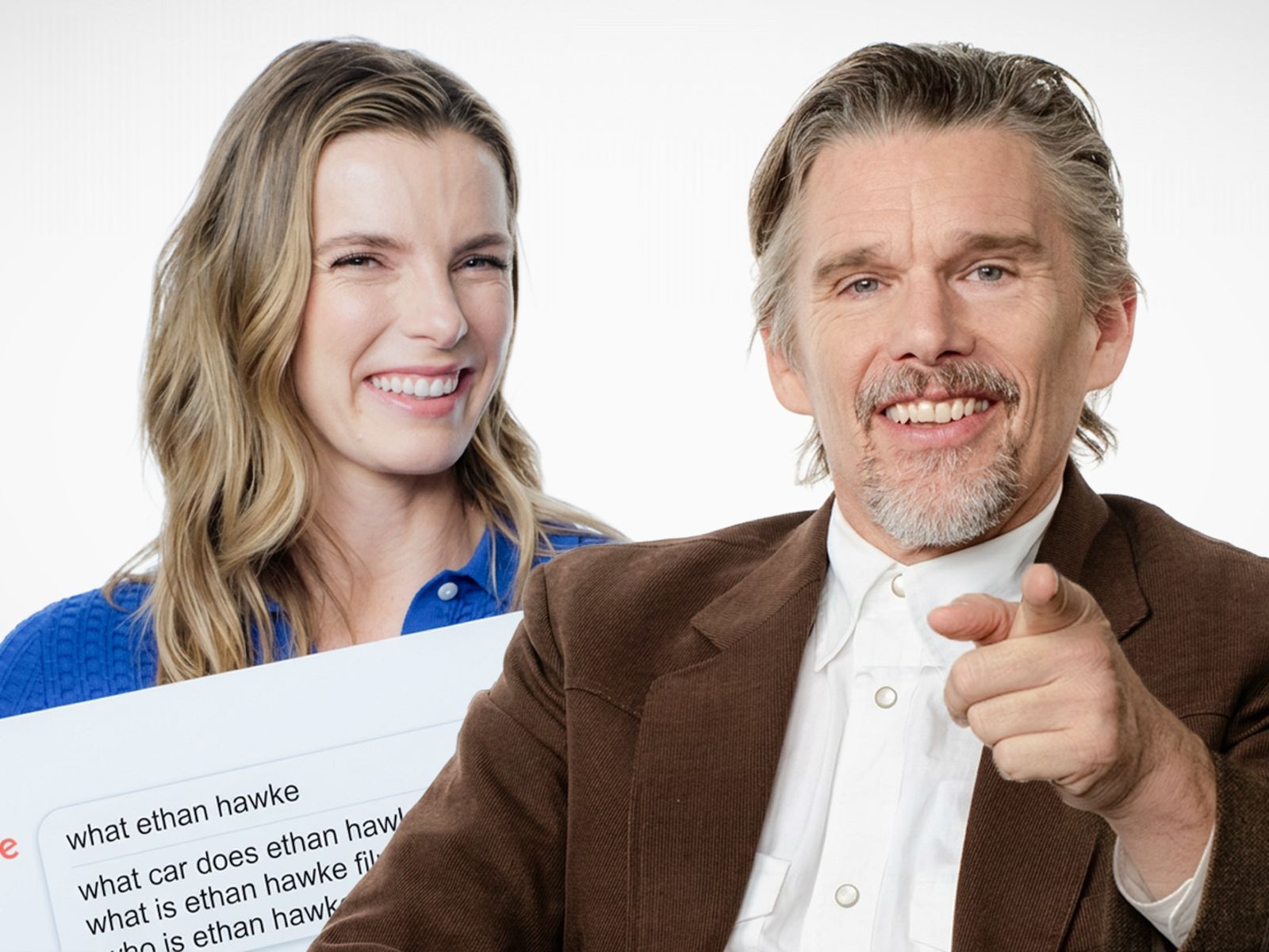 Ethan Hawke & Betty Gilpin Answer The Web’s Most Searched Questions