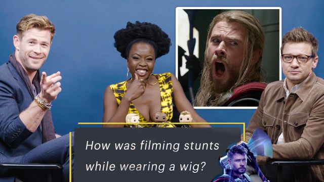 Chris Hemsworth, Jeremy Renner, & Danai Gurira Answer “Avengers” Fan Questions