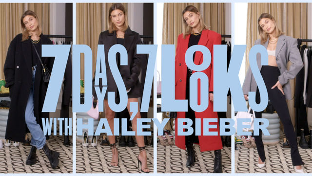 Hailey Bieber Walks Us Through Her Wardrobe for Vogue’s New Show 7 Days, 7 Looks