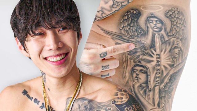 Jay Park Shows Off His Tattoos