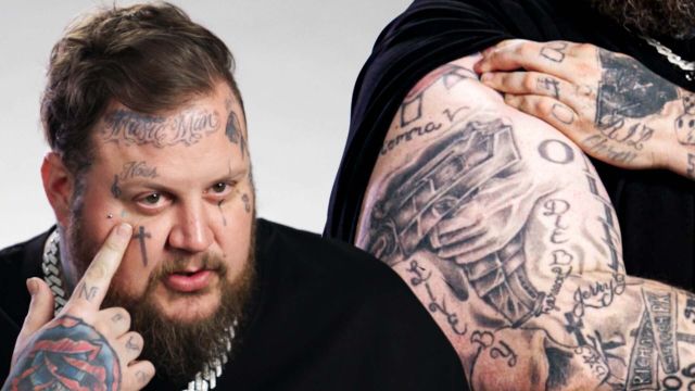 Jelly Roll Shows Off His Tattoos