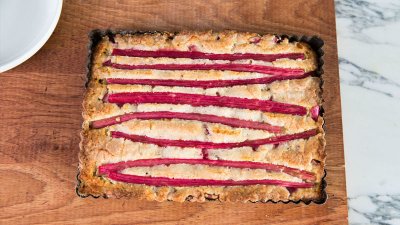 An Inventive Easter Dessert: Rhubarb-Almond Cake