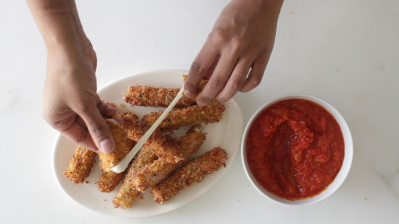 Homemade Mozzarella Sticks (with Ridiculously Good Breading)
