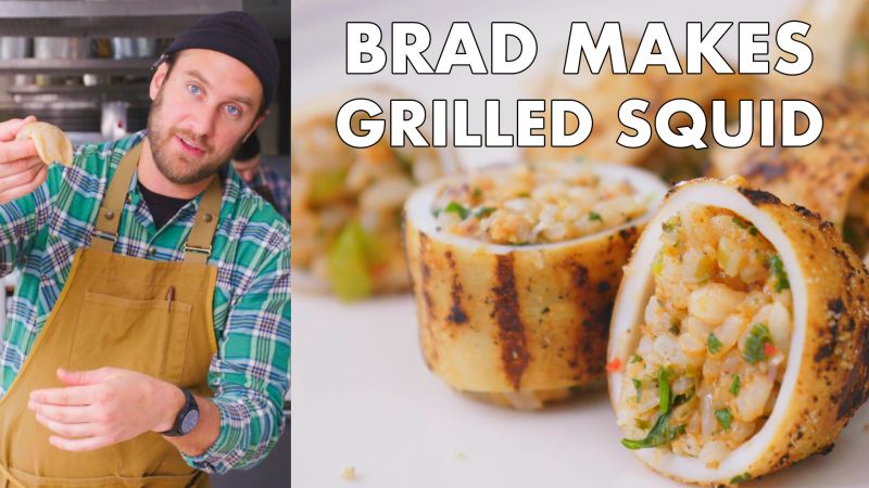 Brad Makes Grilled Stuffed Squid