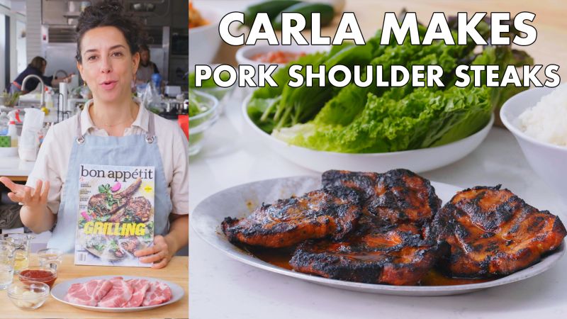 Carla Makes Pork Shoulder Steaks