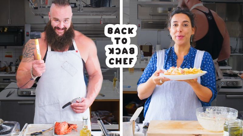 WWE Superstar Braun Strowman Tries to Keep Up with a Professional Chef
