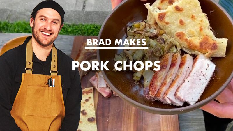 Brad Makes Pork Chops and Flat Bread at Home