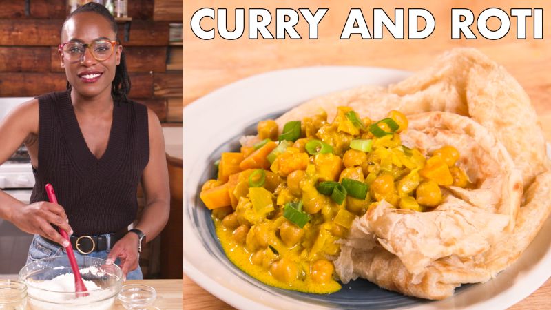 Chrissy Makes Curried Chickpea Roti