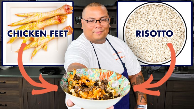Pro Chef Uses Chicken Feet to Make $100 Risotto