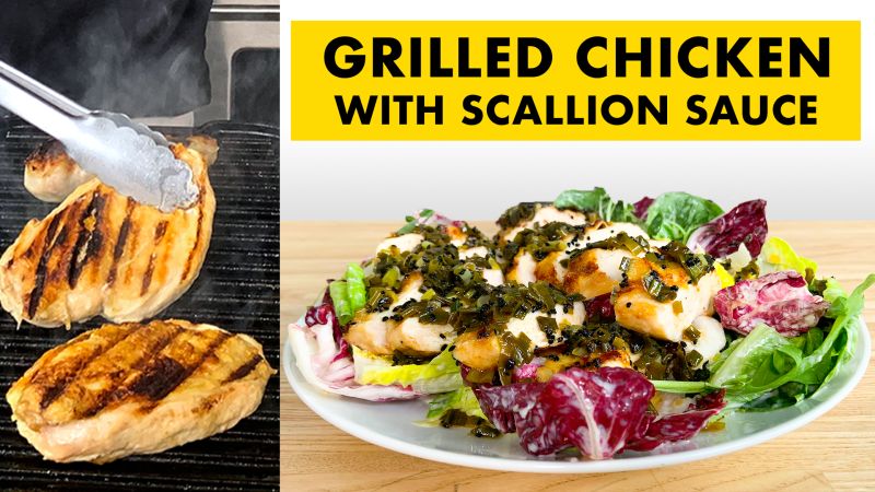 Rachel Makes Grilled Chicken With Scallion Sauce