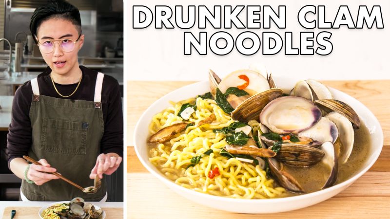 Jessie Makes Drunken Clams & Noodles