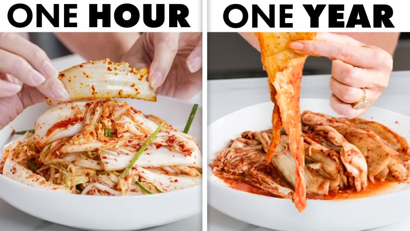 Kimchi's Amazing Transformation: One Hour to One Year