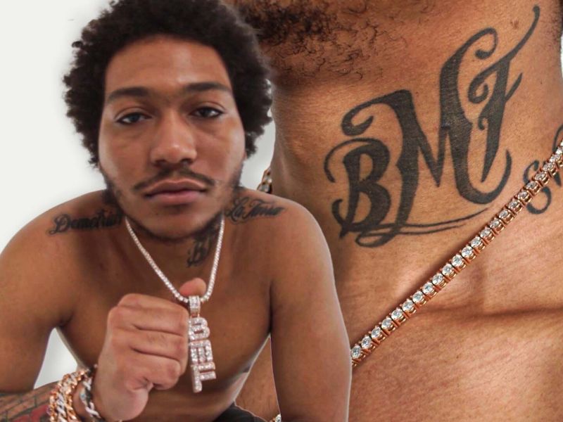 'BMF' Star Lil Meech Shows Off His Tattoos