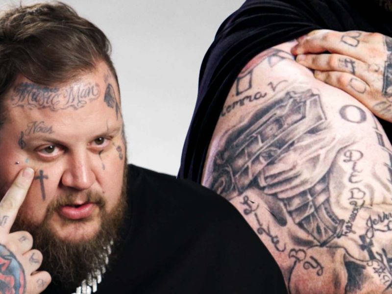 Jelly Roll Shows Off His Tattoos