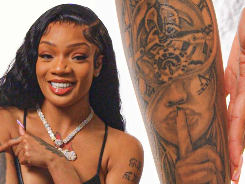 GloRilla Shows Off Her Tattoos
