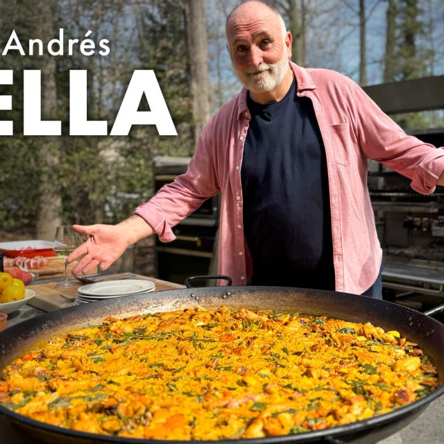 How José Andrés Makes A Massive Open-Fire Paella