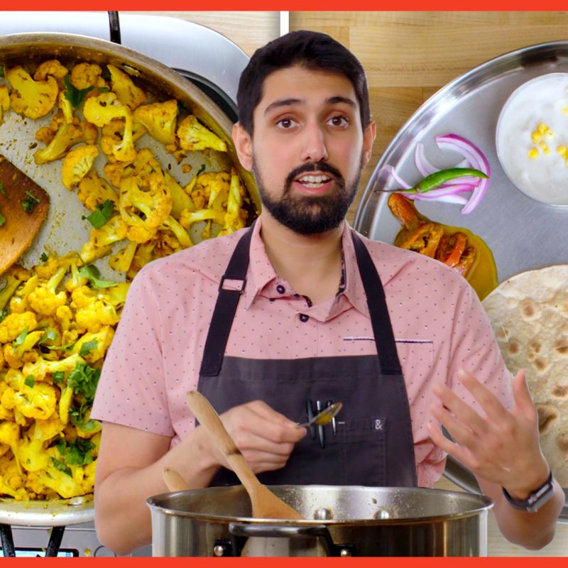 How an Indian Chef Makes a Traditional Thali Dinner