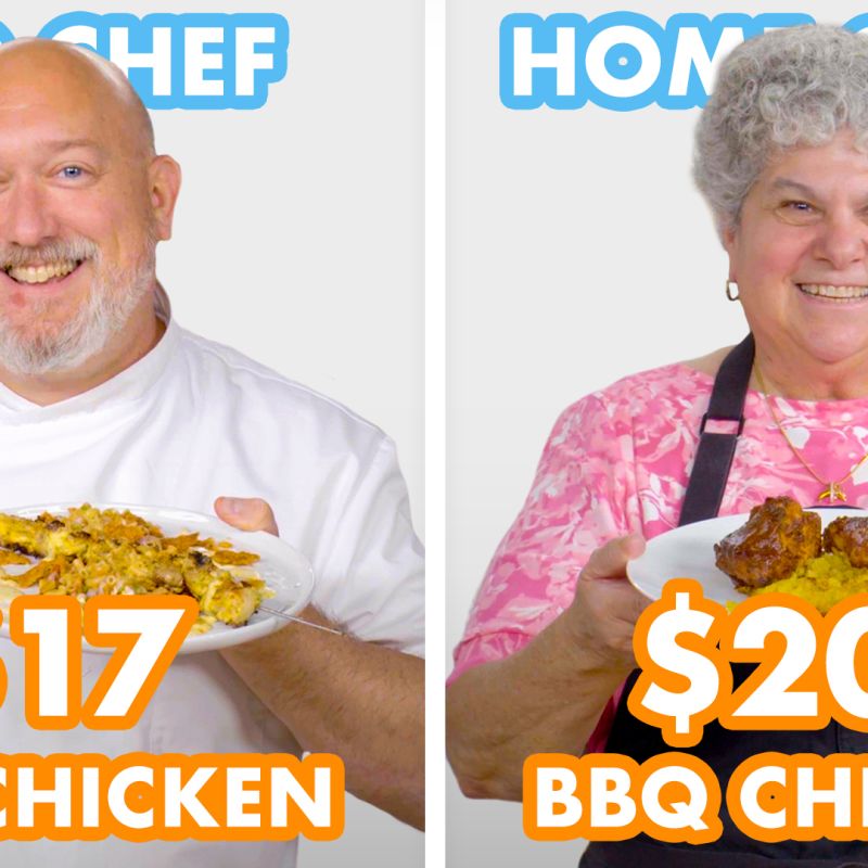 vs 203美元17烧烤鸡:专业厨师和家庭烹饪互换Ingredients