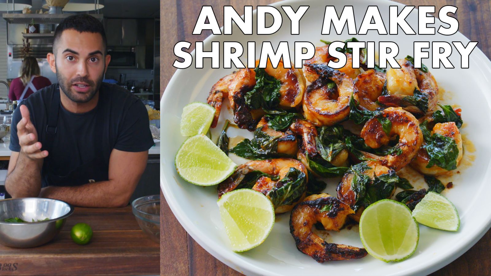 Andy Makes Shrimp and Basil Stir Fry