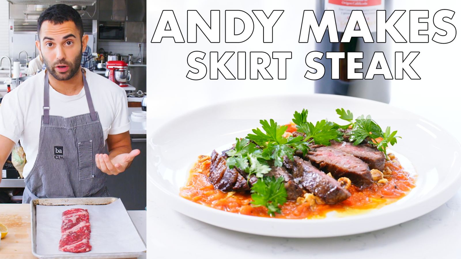 Andy Makes Skirt Steak with Romesco Sauce